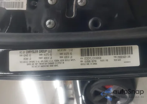 2012 Dodge Challenger Srt8 392 z USA, uszkodzony, nr VIN 2C3CDYCJ1CH182638